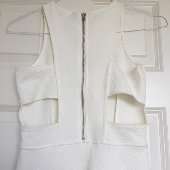 White Mini Cutout Dress H&M Sz 4 - Picture 1 of 4